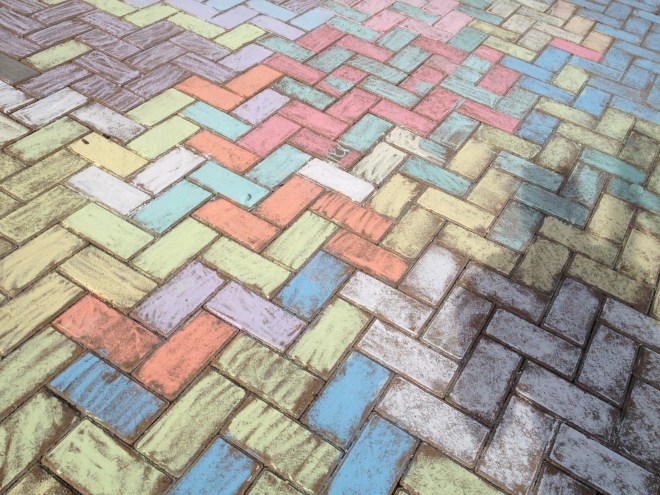 Sidewalk Art Craft with chalk