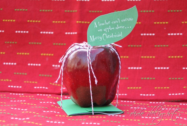 Apple for the teacher teacher appreciation gift idea