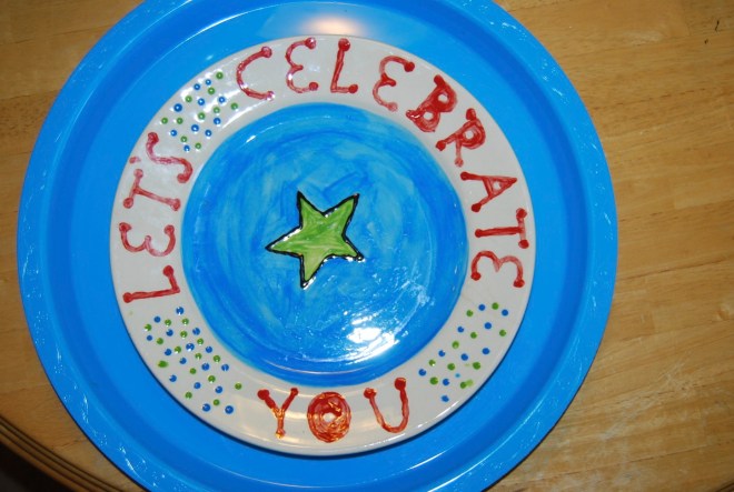 celebration plate