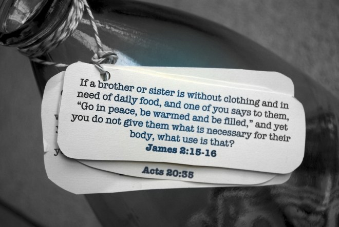 a jar of scarifice teaching kids to give