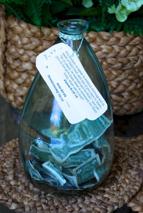 a Jar of sacrifice teaching kids to give