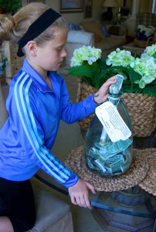 A Jar of Sacrifice teaching kids to give